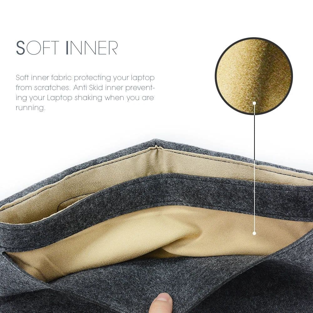 image-Soft Sleeve Laptop Bag For Macbook Air Pro Retina 11 12 13 14 15 inch Notebook Tablet Case Cover For HP Dell Macbook With Gift