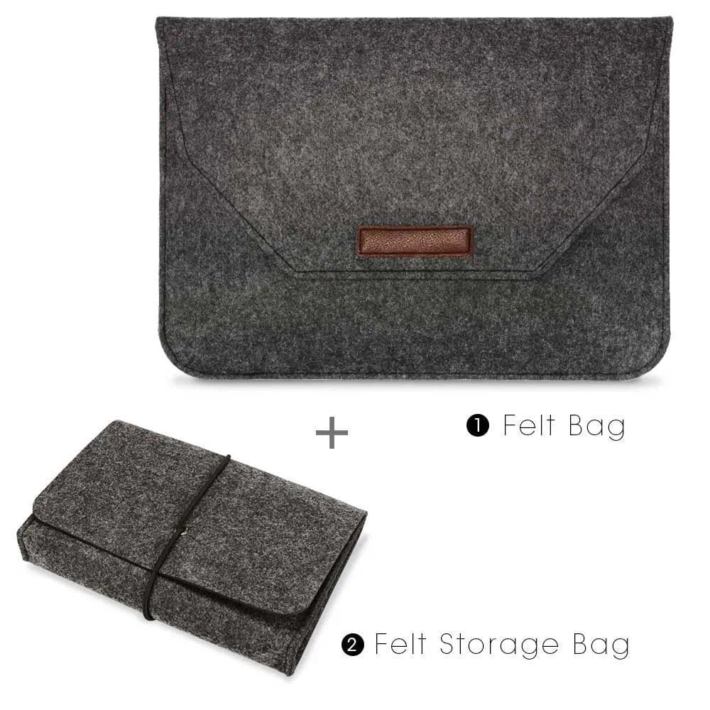 image-Soft Sleeve Laptop Bag For Macbook Air Pro Retina 11 12 13 14 15 inch Notebook Tablet Case Cover For HP Dell Macbook With Gift
