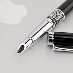 image-Extra Fine Nib 0.38mm Fountain Pen for Finance Luxury Metal Ink Pens Office Supplies School Supplies Birthday Gift