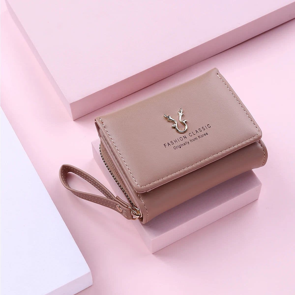 image-Luxury Brand Women's Small Wallet Female Card Holder Short Wallets with Coin Purse for Woman Ladies PU Leather Hasp Mini Clutch