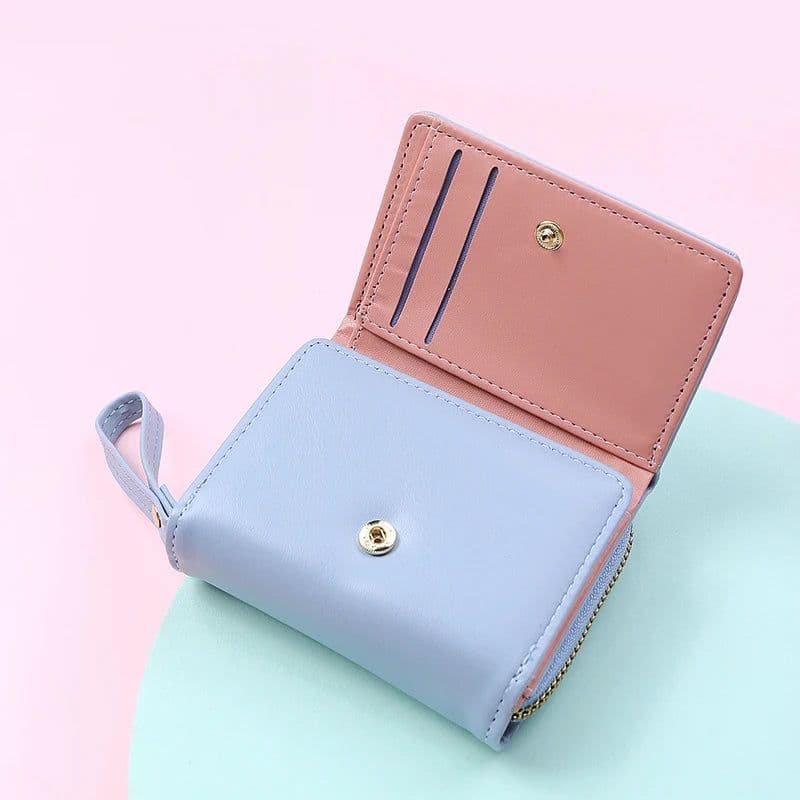 image-Luxury Brand Women's Small Wallet Female Card Holder Short Wallets with Coin Purse for Woman Ladies PU Leather Hasp Mini Clutch