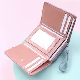 image-Luxury Brand Women's Small Wallet Female Card Holder Short Wallets with Coin Purse for Woman Ladies PU Leather Hasp Mini Clutch