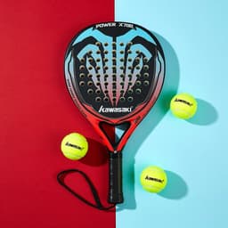 image-New Kawasaki Padel Tennis Carbon Fiber Soft EVA Face Tennis Paddle Racquet Racket with Padle Bag Cover With Free Gift