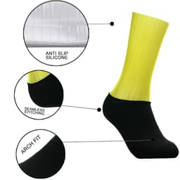 image-New Bike Team Aero Socks Seamless Anti Slip Cycling Socks Road Bicycle Socks Outdoor Racing Bike Compression Sport Socks