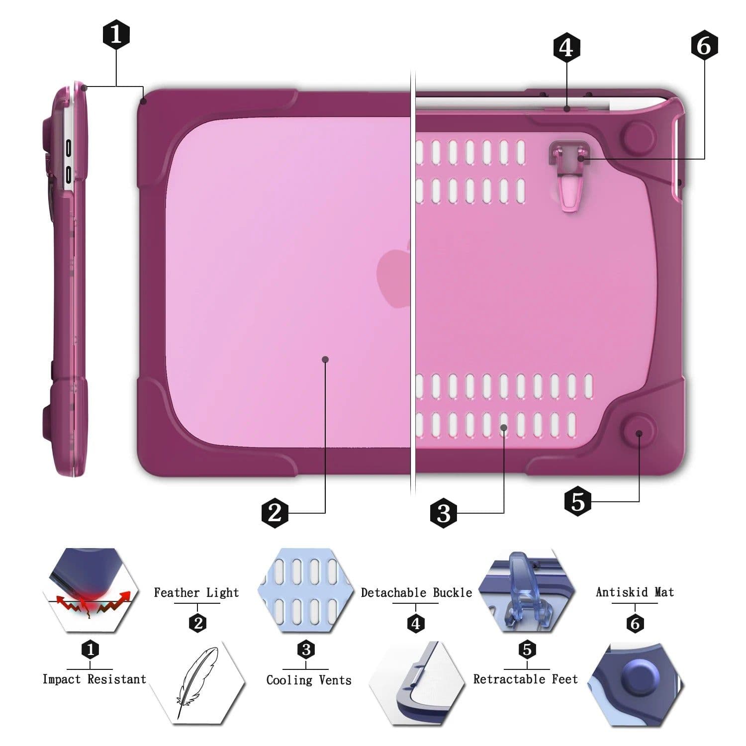 image-Stand Cover Laptop Case 2022 M2 For Macbook Pro 13 Case 2021 M1 Pro 14 Macbook Pro 16 Case A2485 11 15 For Macbook Air 13 Case