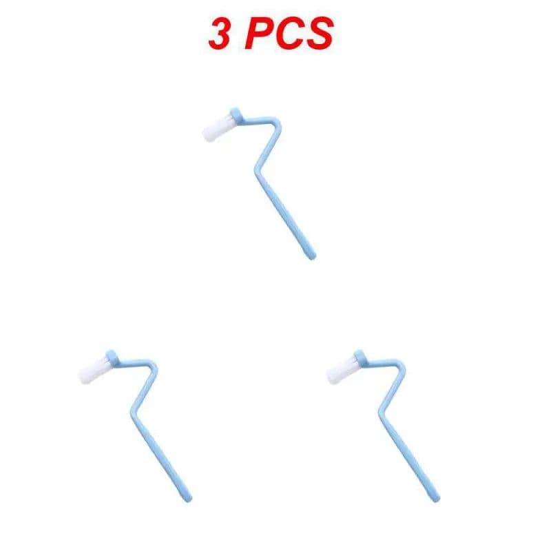 image-1/2/3PCS Curved Brush Cleaning Toilet S-shaped Small Children's Toilet Brush No Dead Angle Small Cleaning Brush Long Handle#1501