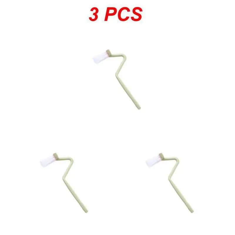 image-1/2/3PCS Curved Brush Cleaning Toilet S-shaped Small Children's Toilet Brush No Dead Angle Small Cleaning Brush Long Handle#1501