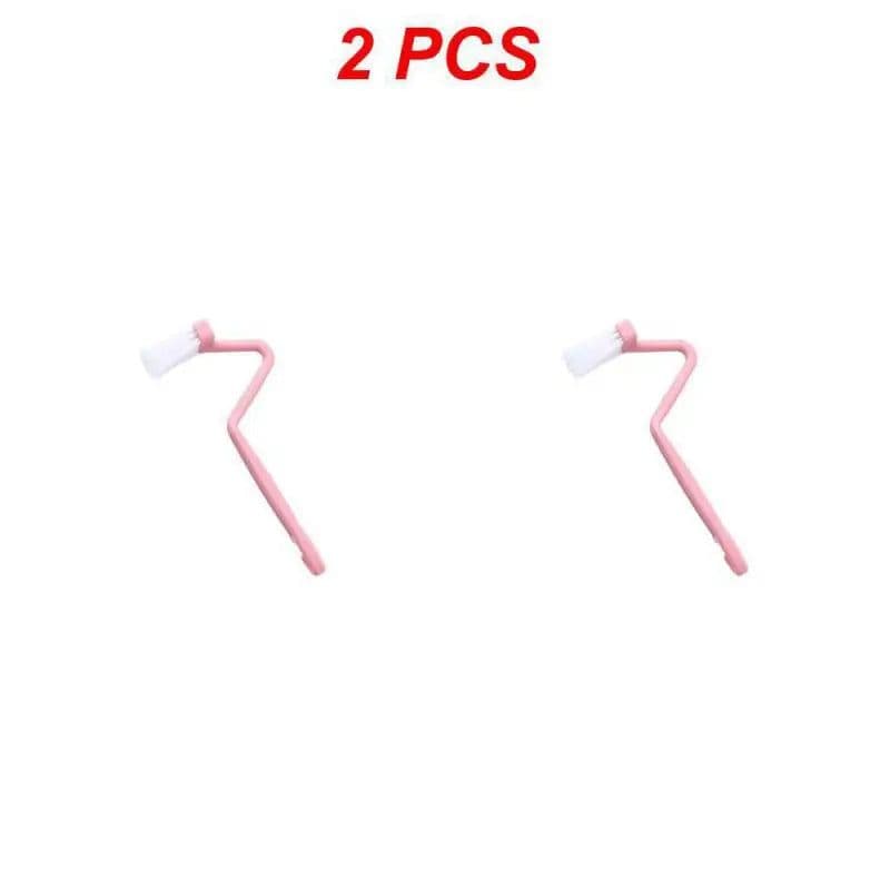 image-1/2/3PCS Curved Brush Cleaning Toilet S-shaped Small Children's Toilet Brush No Dead Angle Small Cleaning Brush Long Handle#1501