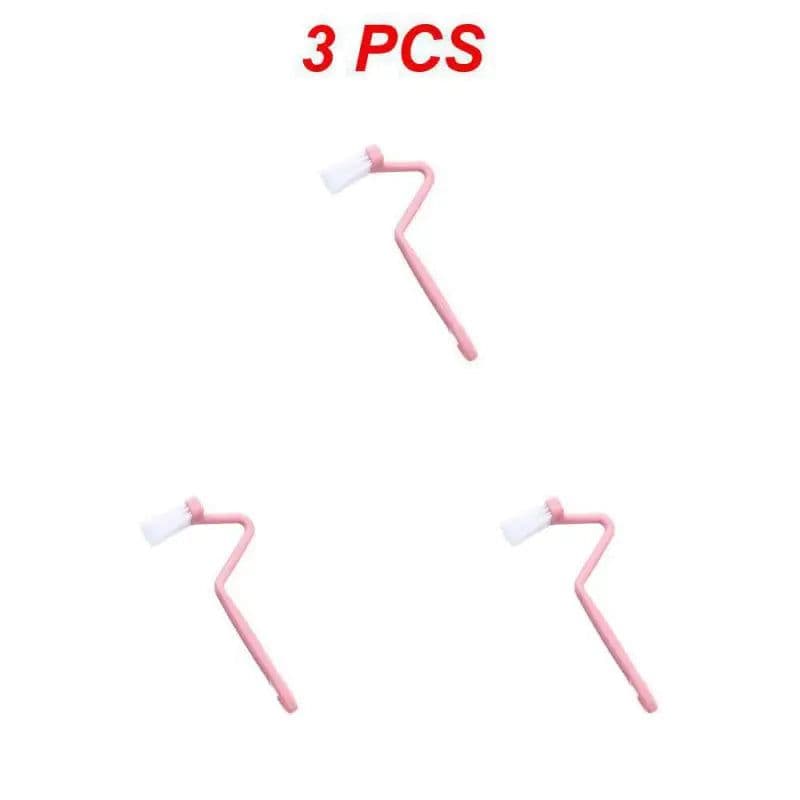 image-1/2/3PCS Curved Brush Cleaning Toilet S-shaped Small Children's Toilet Brush No Dead Angle Small Cleaning Brush Long Handle#1501