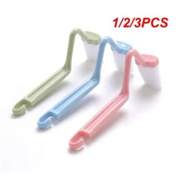 image-1/2/3PCS Curved Brush Cleaning Toilet S-shaped Small Children's Toilet Brush No Dead Angle Small Cleaning Brush Long Handle#1501