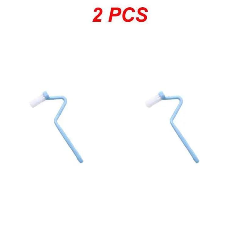 image-1/2/3PCS Curved Brush Cleaning Toilet S-shaped Small Children's Toilet Brush No Dead Angle Small Cleaning Brush Long Handle#1501