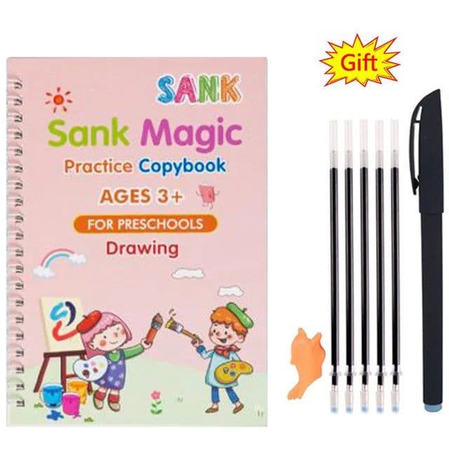 image-SANK Magic Practice Copy Book for Kid Spanish Repeat Writing Sticker Practice Copybook For Calligraphy Handwriting Arabic Book