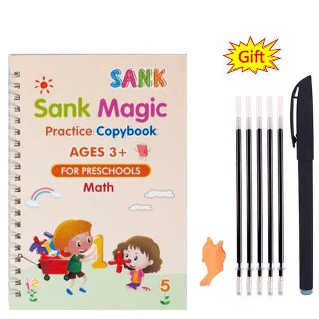 image-SANK Magic Practice Copy Book for Kid Spanish Repeat Writing Sticker Practice Copybook For Calligraphy Handwriting Arabic Book