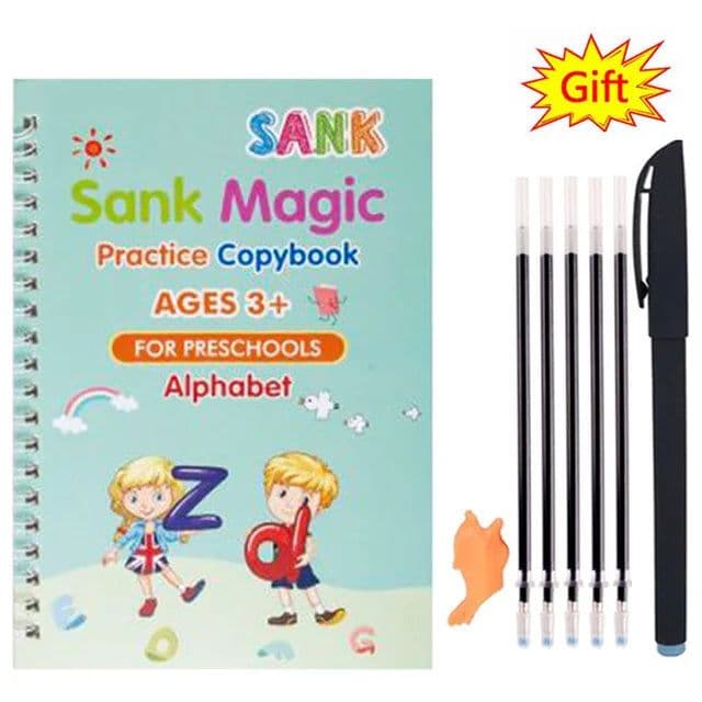 image-SANK Magic Practice Copy Book for Kid Spanish Repeat Writing Sticker Practice Copybook For Calligraphy Handwriting Arabic Book