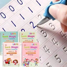 image-SANK Magic Practice Copy Book for Kid Spanish Repeat Writing Sticker Practice Copybook For Calligraphy Handwriting Arabic Book