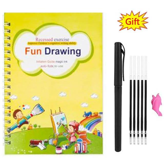 image-SANK Magic Practice Copy Book for Kid Spanish Repeat Writing Sticker Practice Copybook For Calligraphy Handwriting Arabic Book