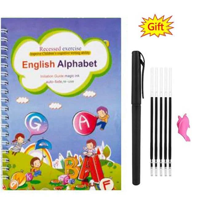 image-SANK Magic Practice Copy Book for Kid Spanish Repeat Writing Sticker Practice Copybook For Calligraphy Handwriting Arabic Book