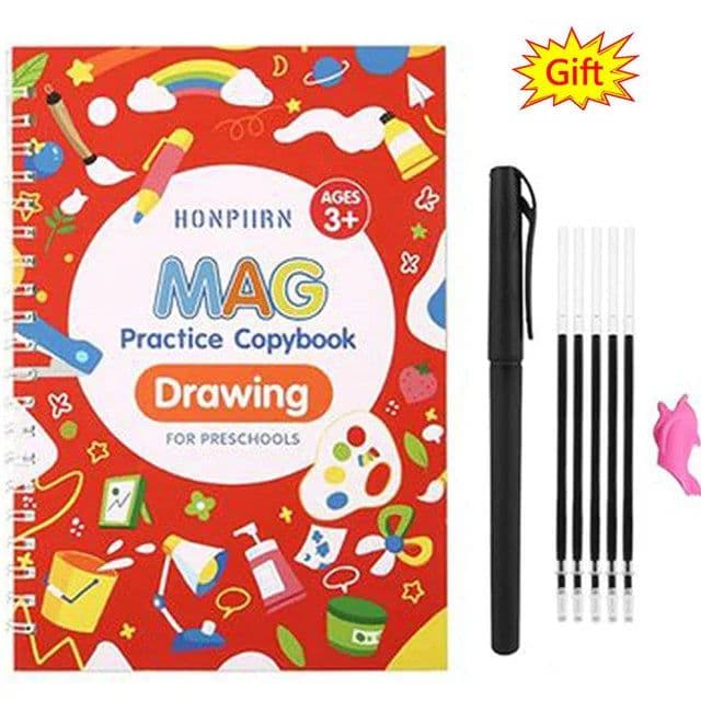 image-SANK Magic Practice Copy Book for Kid Spanish Repeat Writing Sticker Practice Copybook For Calligraphy Handwriting Arabic Book