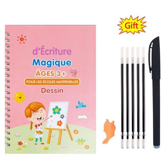 image-SANK Magic Practice Copy Book for Kid Spanish Repeat Writing Sticker Practice Copybook For Calligraphy Handwriting Arabic Book