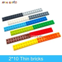 image-20pcs DIY Building Blocks Thin Figures Bricks 2x10 Dots Educational Creative Size Compatible With 3832 Plastic Toys for Children