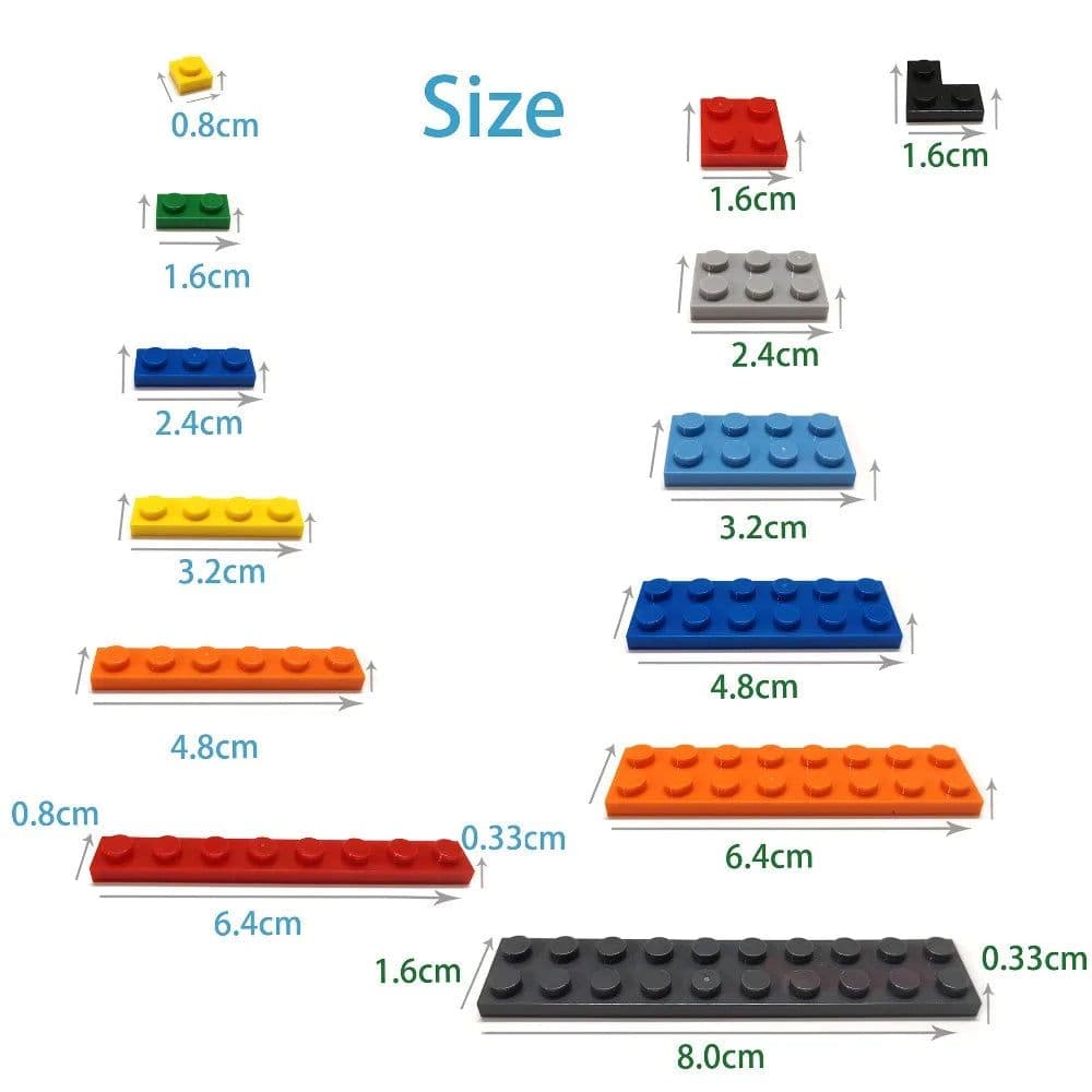 image-20pcs DIY Building Blocks Thin Figures Bricks 2x10 Dots Educational Creative Size Compatible With 3832 Plastic Toys for Children