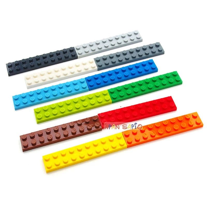 image-20pcs DIY Building Blocks Thin Figures Bricks 2x10 Dots Educational Creative Size Compatible With 3832 Plastic Toys for Children