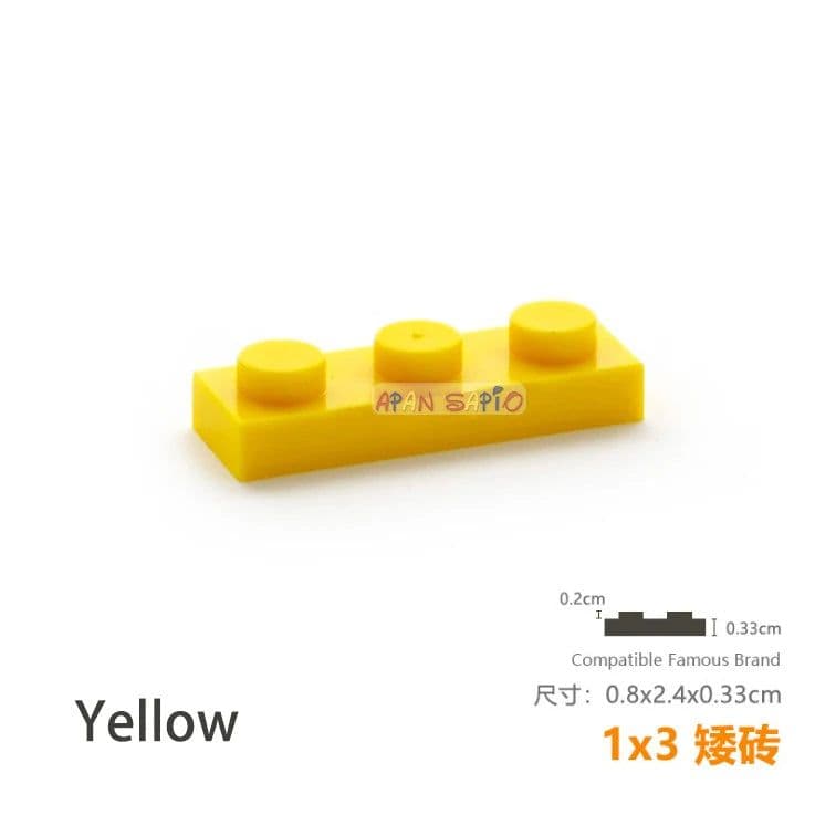image-40pcs/lot DIY Blocks Building Bricks Thin 1X3 Educational Assemblage Construction Toys for Children Size Compatible With 3623