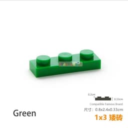 image-40pcs/lot DIY Blocks Building Bricks Thin 1X3 Educational Assemblage Construction Toys for Children Size Compatible With 3623