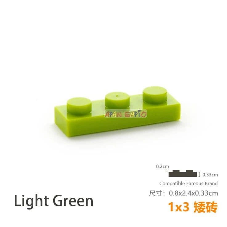 image-40pcs/lot DIY Blocks Building Bricks Thin 1X3 Educational Assemblage Construction Toys for Children Size Compatible With 3623