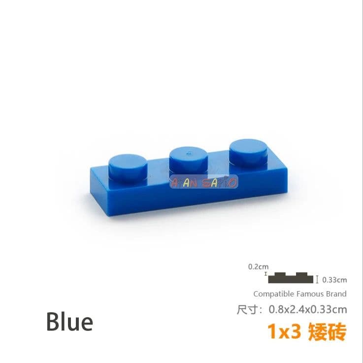 image-40pcs/lot DIY Blocks Building Bricks Thin 1X3 Educational Assemblage Construction Toys for Children Size Compatible With 3623