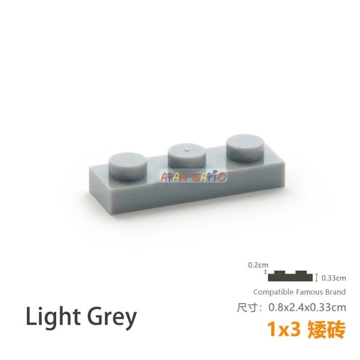 image-40pcs/lot DIY Blocks Building Bricks Thin 1X3 Educational Assemblage Construction Toys for Children Size Compatible With 3623