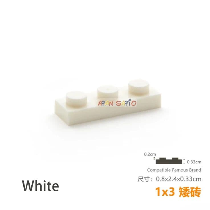 image-40pcs/lot DIY Blocks Building Bricks Thin 1X3 Educational Assemblage Construction Toys for Children Size Compatible With 3623