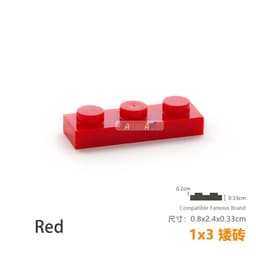 image-40pcs/lot DIY Blocks Building Bricks Thin 1X3 Educational Assemblage Construction Toys for Children Size Compatible With 3623