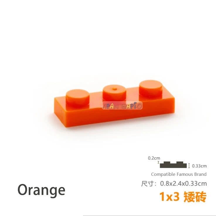 image-40pcs/lot DIY Blocks Building Bricks Thin 1X3 Educational Assemblage Construction Toys for Children Size Compatible With 3623