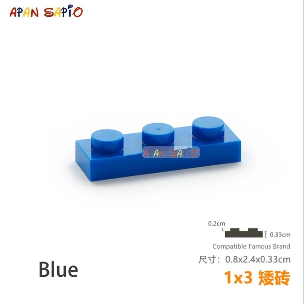 image-40pcs/lot DIY Blocks Building Bricks Thin 1X3 Educational Assemblage Construction Toys for Children Size Compatible With 3623