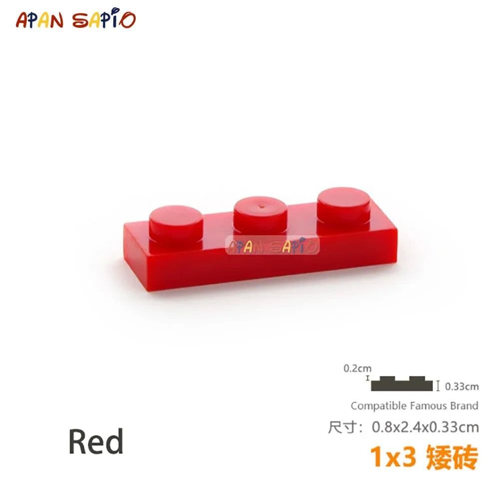 image-40pcs/lot DIY Blocks Building Bricks Thin 1X3 Educational Assemblage Construction Toys for Children Size Compatible With 3623