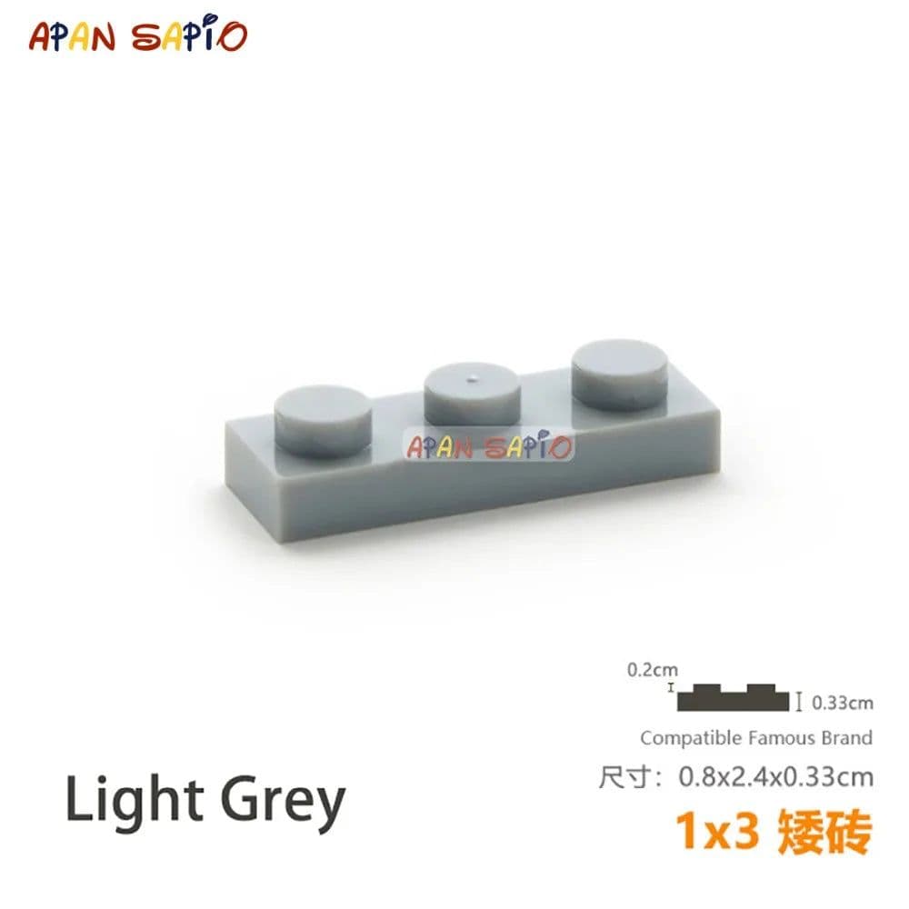 image-40pcs/lot DIY Blocks Building Bricks Thin 1X3 Educational Assemblage Construction Toys for Children Size Compatible With 3623