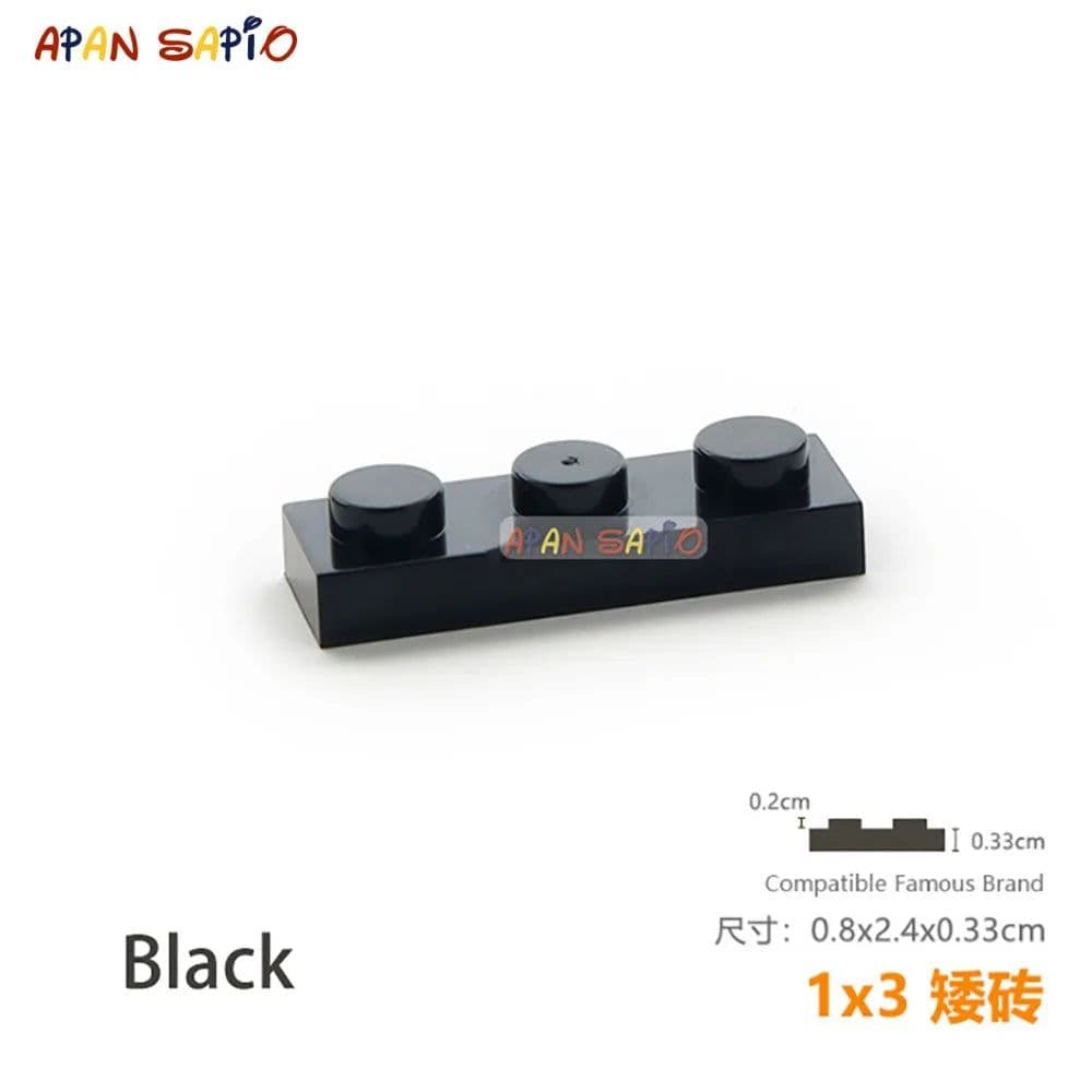 image-40pcs/lot DIY Blocks Building Bricks Thin 1X3 Educational Assemblage Construction Toys for Children Size Compatible With 3623