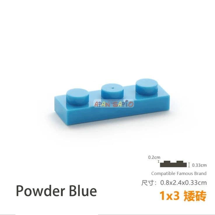image-40pcs/lot DIY Blocks Building Bricks Thin 1X3 Educational Assemblage Construction Toys for Children Size Compatible With 3623