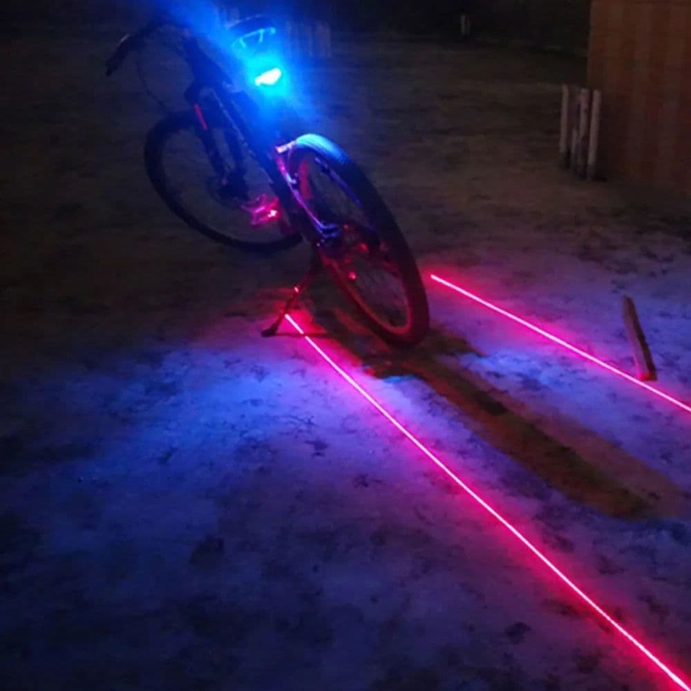 image-5LED 2Laser Bike Lights generator turn signals smart lamp headlight zoomable Cycling At Night Safe set Bicycle Seatpost YiSeLei
