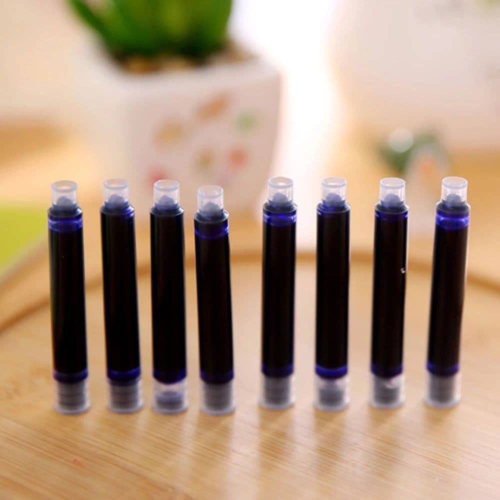 image-High quality 3.4mm fountain pen Ink Cartridges 10pcs COLOR Blue or Black or red or green Stationery Office school supplies