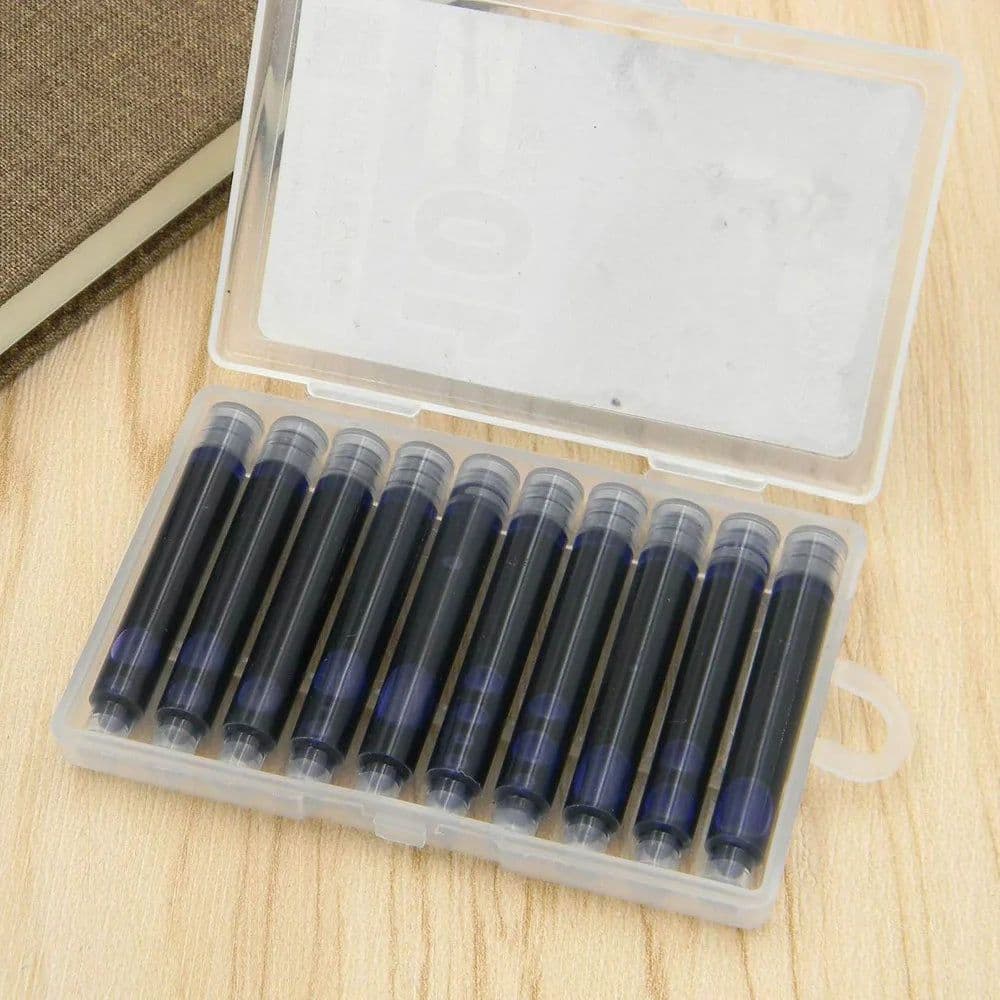 image-High quality 3.4mm fountain pen Ink Cartridges 10pcs COLOR Blue or Black or red or green Stationery Office school supplies