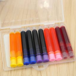 image-High quality 3.4mm fountain pen Ink Cartridges 10pcs COLOR Blue or Black or red or green Stationery Office school supplies