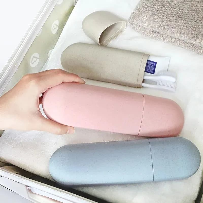 image-Portable Toothbrush Storage Box Travel Camping Toothbrush Case Cover Safety Health Bathroom Storage Organizer Box