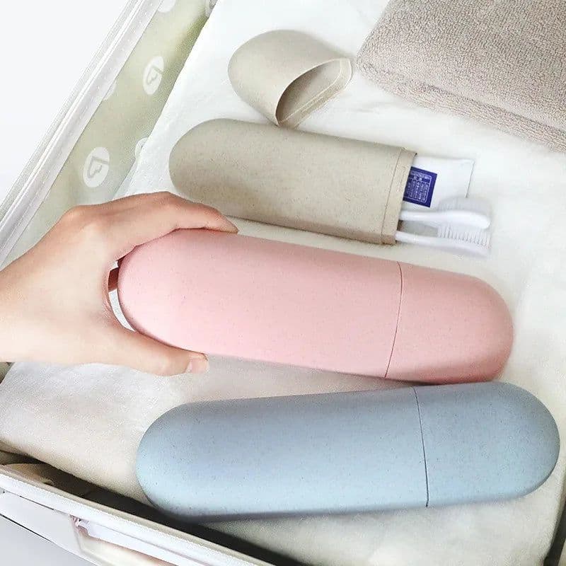 image-Portable Toothbrush Storage Box Travel Camping Toothbrush Case Cover Safety Health Bathroom Storage Organizer Box
