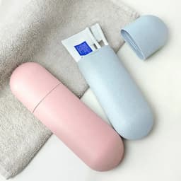 image-Portable Toothbrush Storage Box Travel Camping Toothbrush Case Cover Safety Health Bathroom Storage Organizer Box