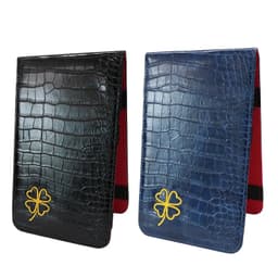 image-Yardage Book Cover Golf Score Cards Wallet with Pencil Loop with Elastic Bands Golf Scorecard Holder for Golfer Family Birthdays