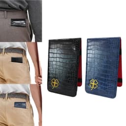 image-Yardage Book Cover Golf Score Cards Wallet with Pencil Loop with Elastic Bands Golf Scorecard Holder for Golfer Family Birthdays