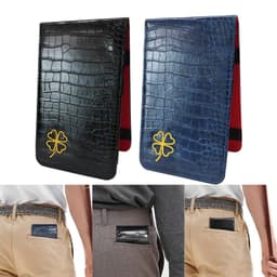 image-Yardage Book Cover Golf Score Cards Wallet with Pencil Loop with Elastic Bands Golf Scorecard Holder for Golfer Family Birthdays