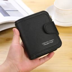image-Women Wallets 2023 New Luxury Brand Red Black Small Mini Coin Purse Hasp Card Holder Lady Wallet Zipper Female Leather Buckle